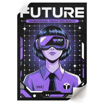 Dekorativní plakát Futuristická vize