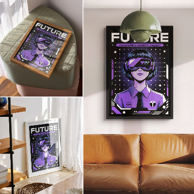 Dekorativní plakát Futuristická vize