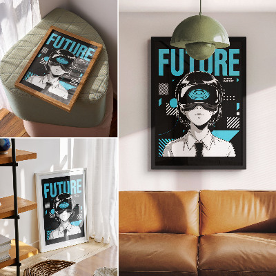 Nástěnný plakát Futuristická grafika