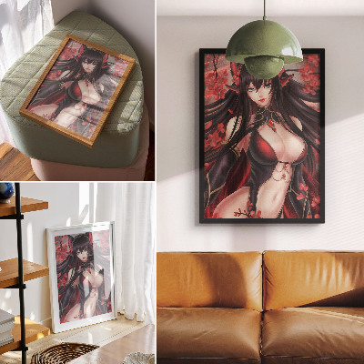 Tisk na plátno Žena z anime