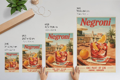 Plakát na zeď Negroni nápoj