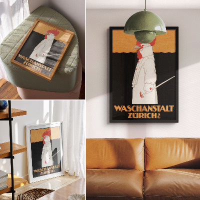 Plakát na zeď Waschanstalt Curych