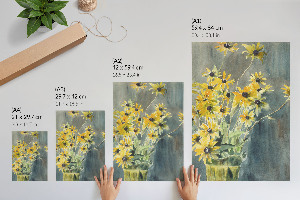 Tisk na plátno Váza s rudbekiemi