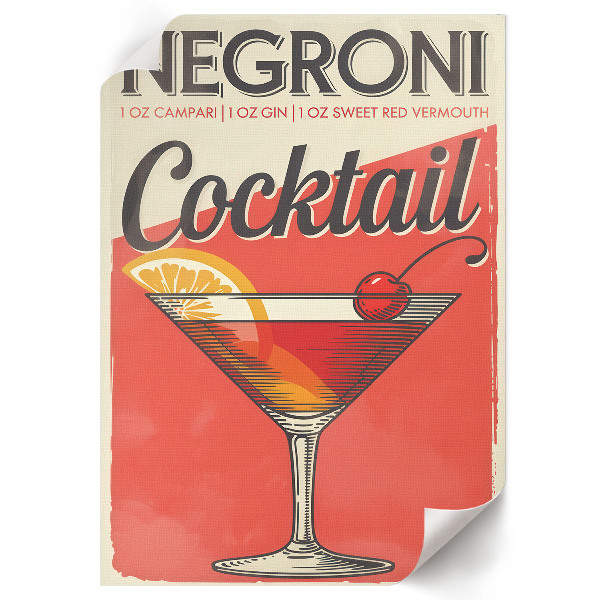 Plakát z fotky Koktejl Negroni