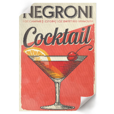 Plakát z fotky Koktejl Negroni