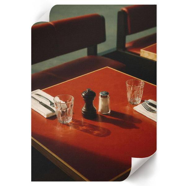 Plakát z fotky Stůl v restauraci