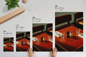 Plakát z fotky Stůl v restauraci