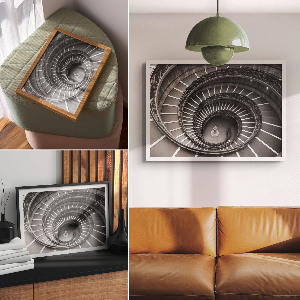Dekorativní nástěnný plakát „Spirálová architektura”