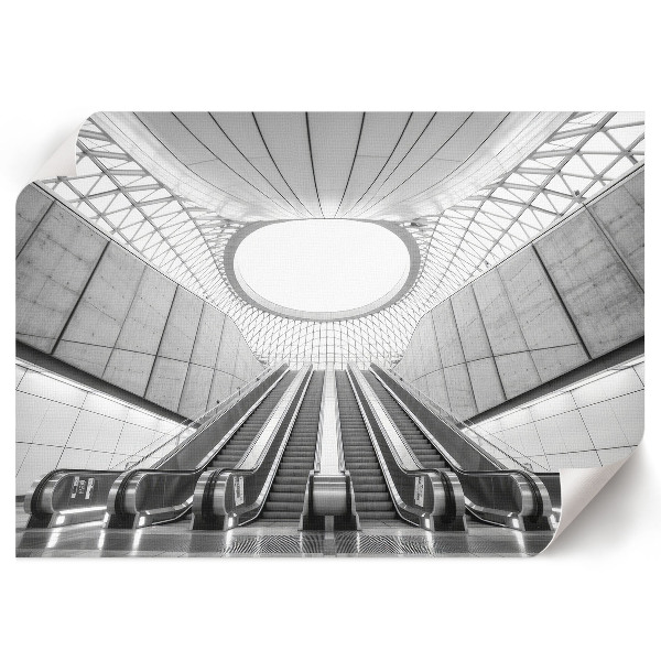 Plakát s texturou plátna s motivem futuristické architektury