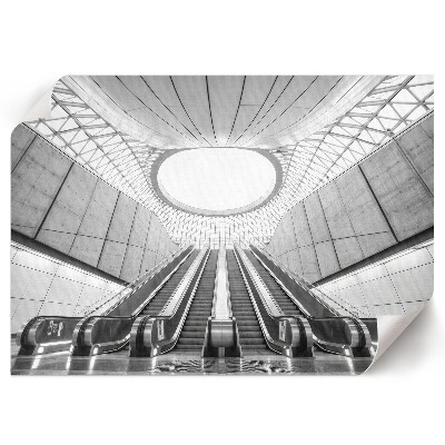 Plakát s texturou plátna s motivem futuristické architektury