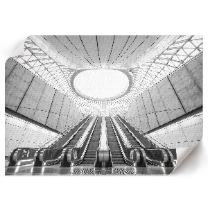 Plakát s texturou plátna s motivem futuristické architektury