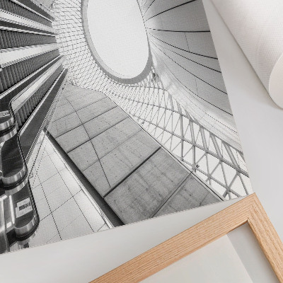 Plakát s texturou plátna s motivem futuristické architektury