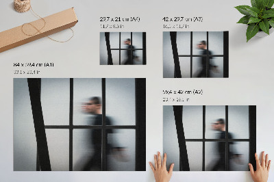 Plakát s texturou plátna s motivem dynamické siluety