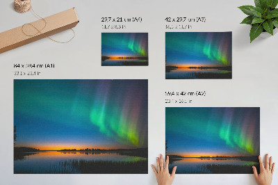 Prémiový nástěnný plakát s motivem severní polární záře