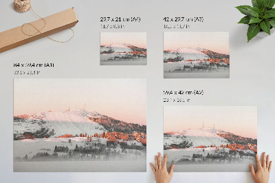 Plakát s texturou plátna „Zimní vrch”