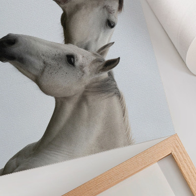 Plakát s texturou plátna „Koňská elegance”