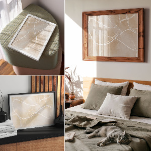 Plakát s texturou plátna „Abstraktní elegance”
