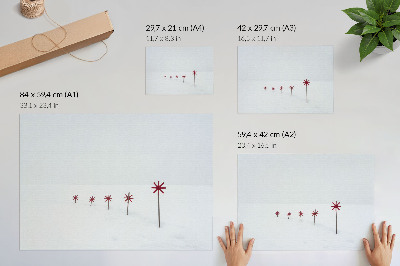 Plakát s texturou plátna v motivu „Zimní minimalismus”