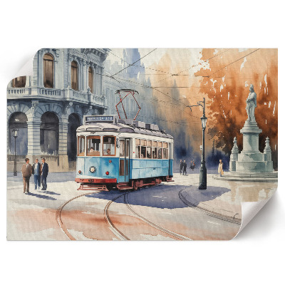 Dekorativní plakát s motivem městské tramvaje