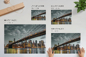 Plakát s texturou plátna s motivem nočního panoramatu