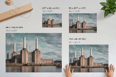 Prémiový nástěnný plakát s motivem průmyslové architektury