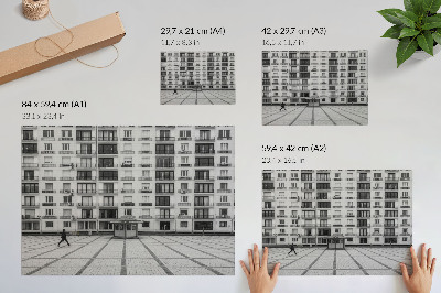 Dekorativní nástěnný plakát s motivem výhledu na město