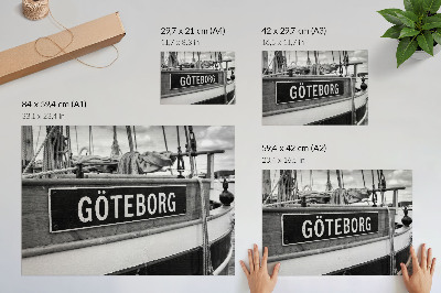 Stylový plakát na zeď Lodž Göteborg