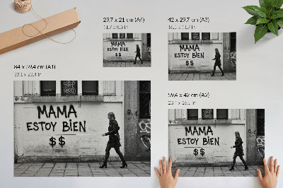 Prémiový nástěnný plakát s motivem graffiti z ulice
