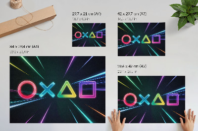 Prémiový nástěnný plakát s motivem symbolů pro hráče