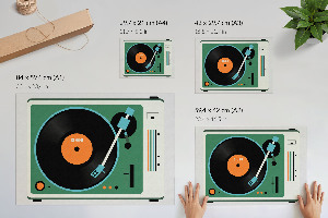 Dekorativní plakát Retro gramofon