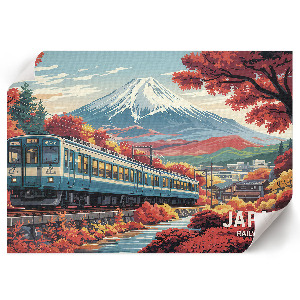 Dekorativní nástěnný plakát s motivem japonské krajiny
