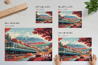 Dekorativní nástěnný plakát s motivem japonské krajiny