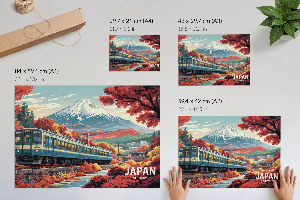 Dekorativní nástěnný plakát s motivem japonské krajiny