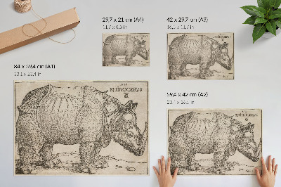 Dekorativní plakát s motivem nosorožce