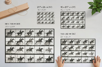 Dekorativní plakát „Jízda na koni“