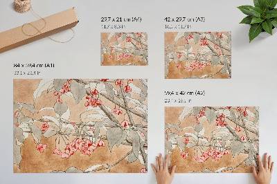 Plakát s motivem hořícího keře s texturou plátna